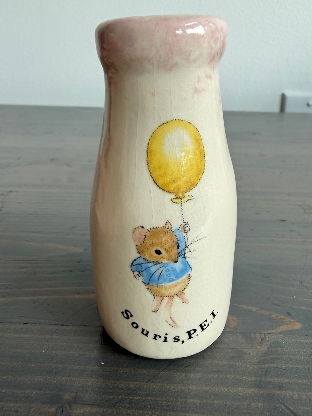 Vintage  ceramic milk bottle-style vase